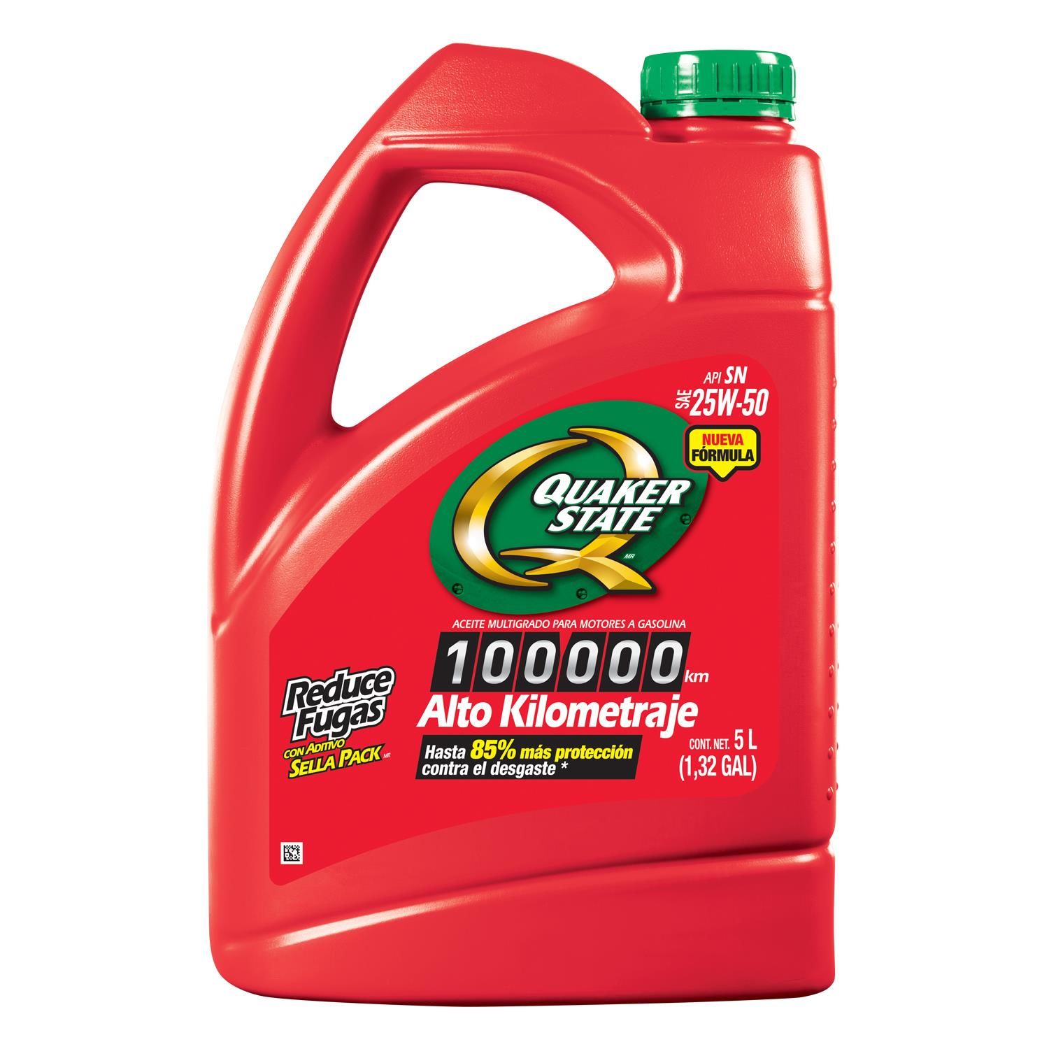 Quaker State High mileage engine oil 25W50 5 lts.