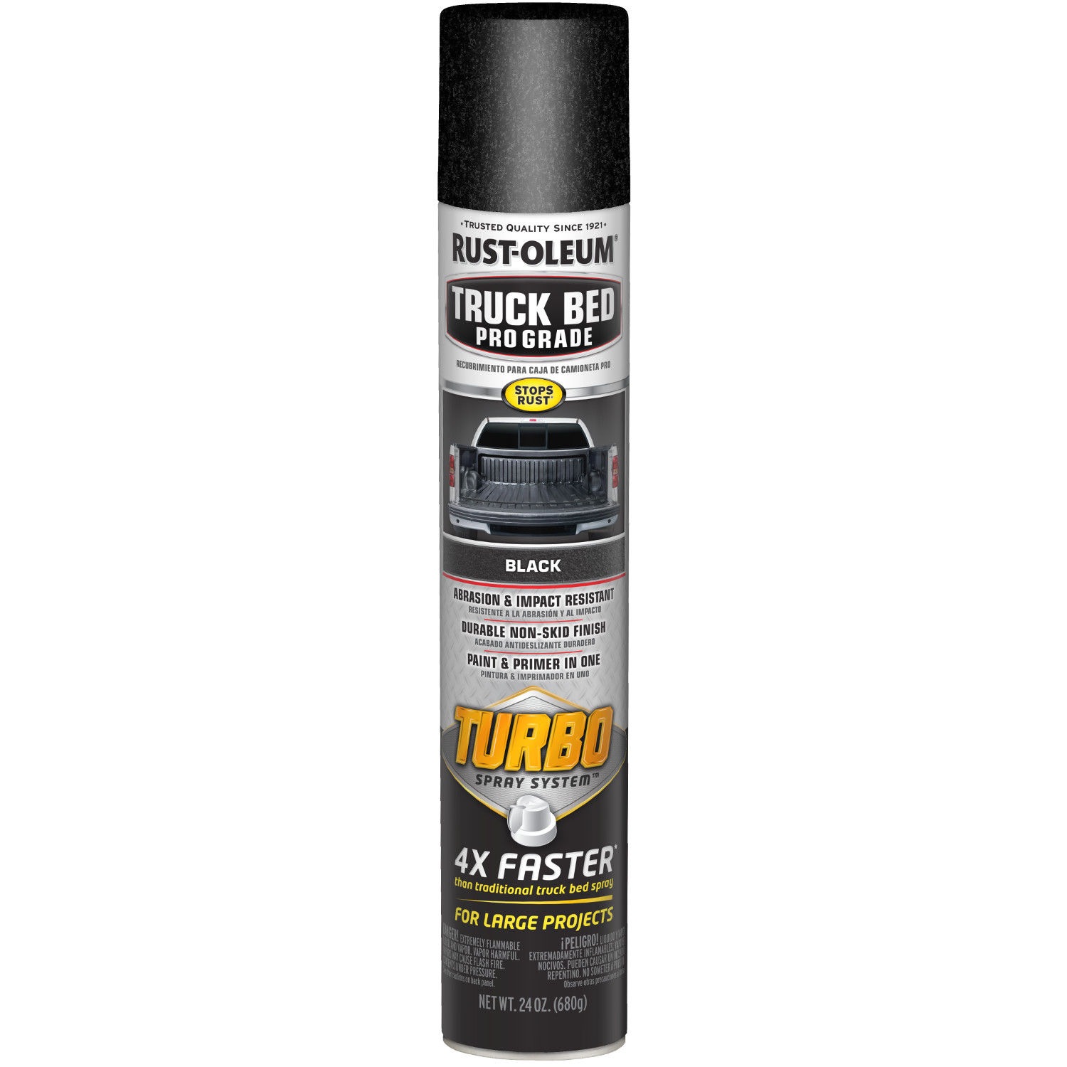 RustOleum Aerosol Turbo Negro Mate para Cama de 24oz