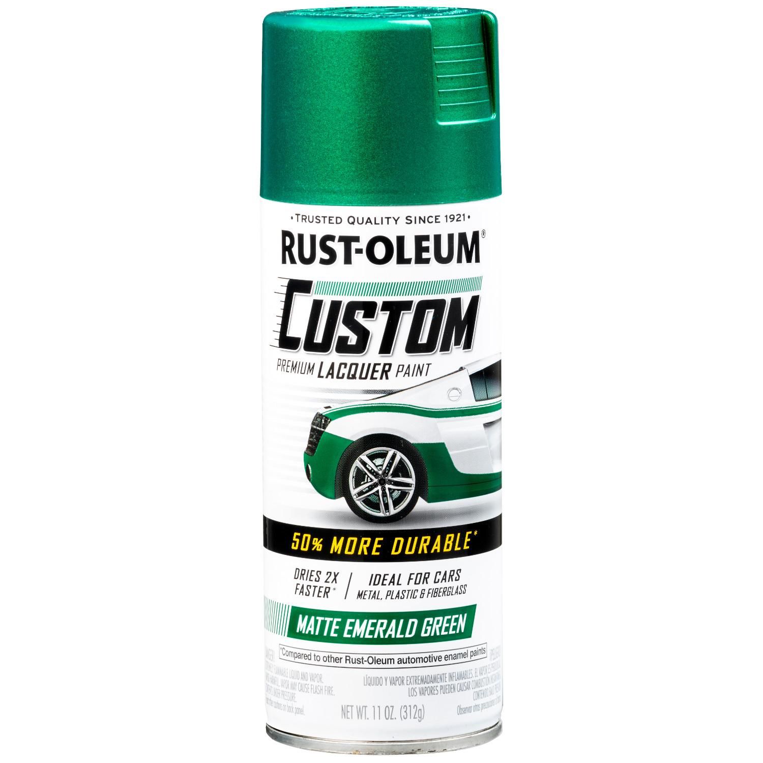 RustOleum Pintura de laca en spray color verde esmeralda mate Custom