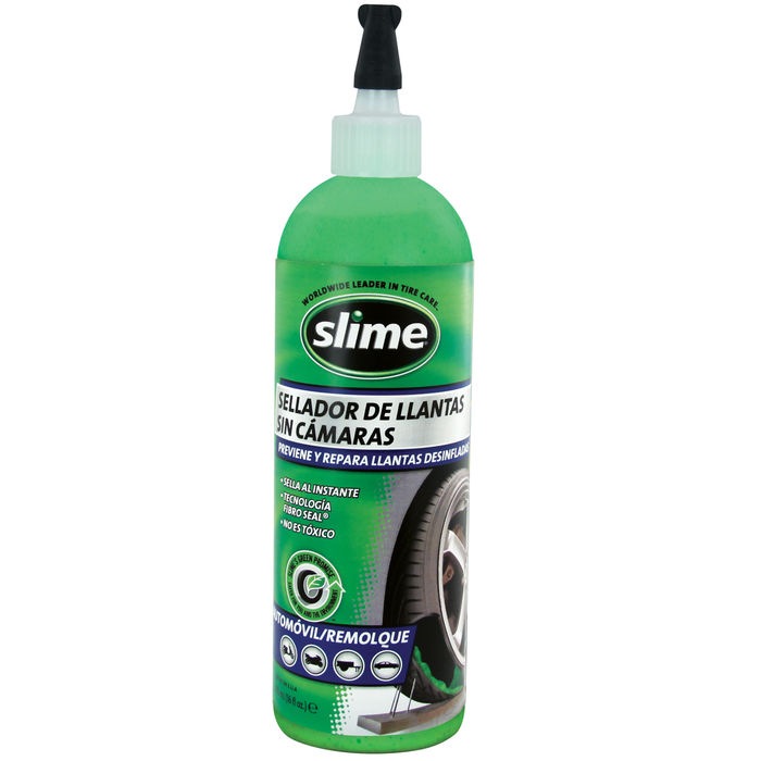 Líquido antipinchazos sellador de neumáticos SLIME 1L:Lubricantes