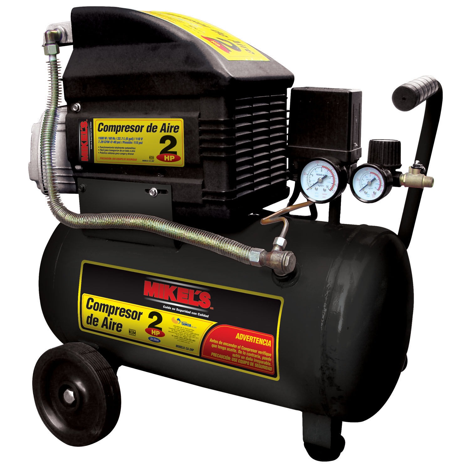 Mikels Compresor de aire de 2 hp, 6 galones