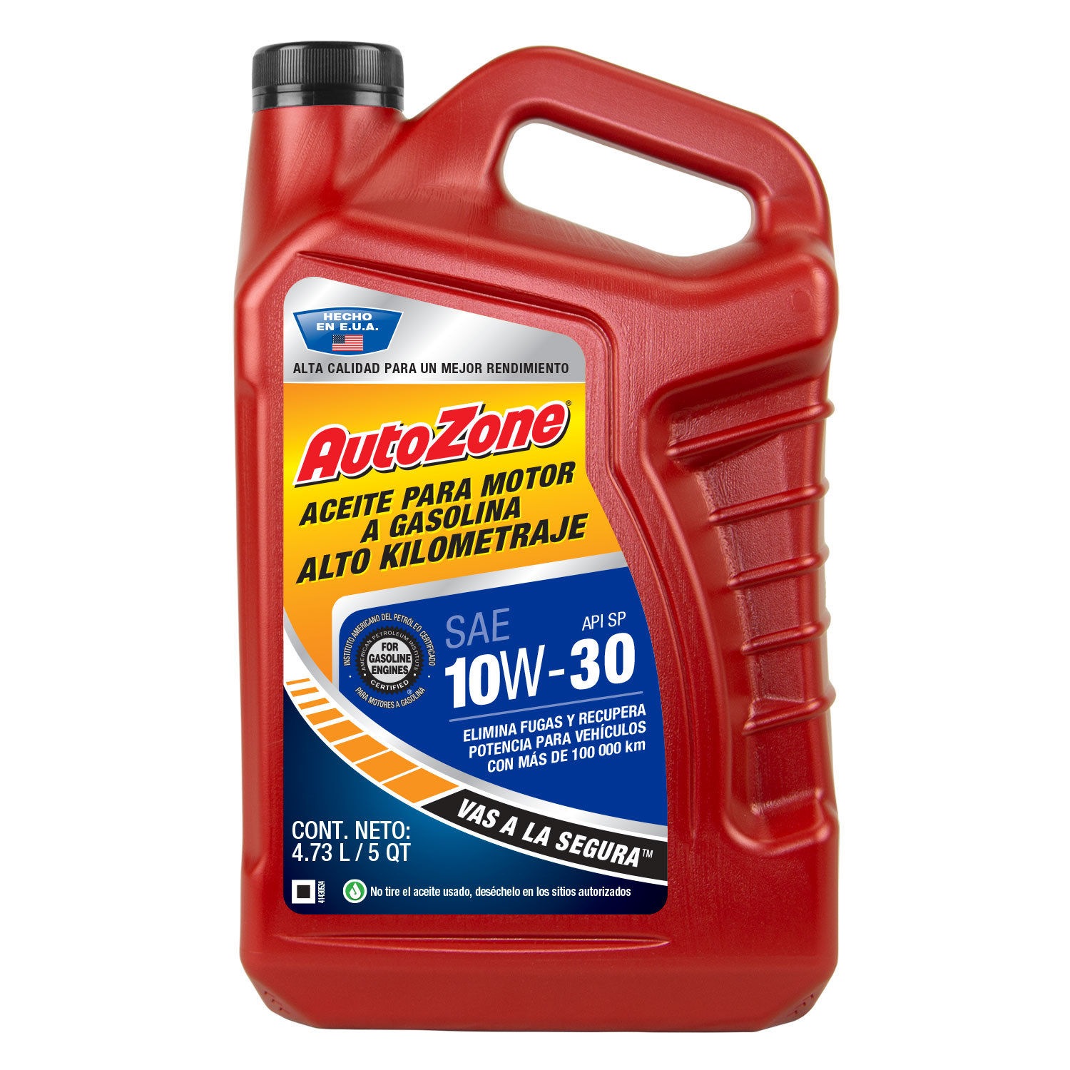 AutoZone Alto Kilometraje 10W30 Aceite de Motor 5 Cuartos