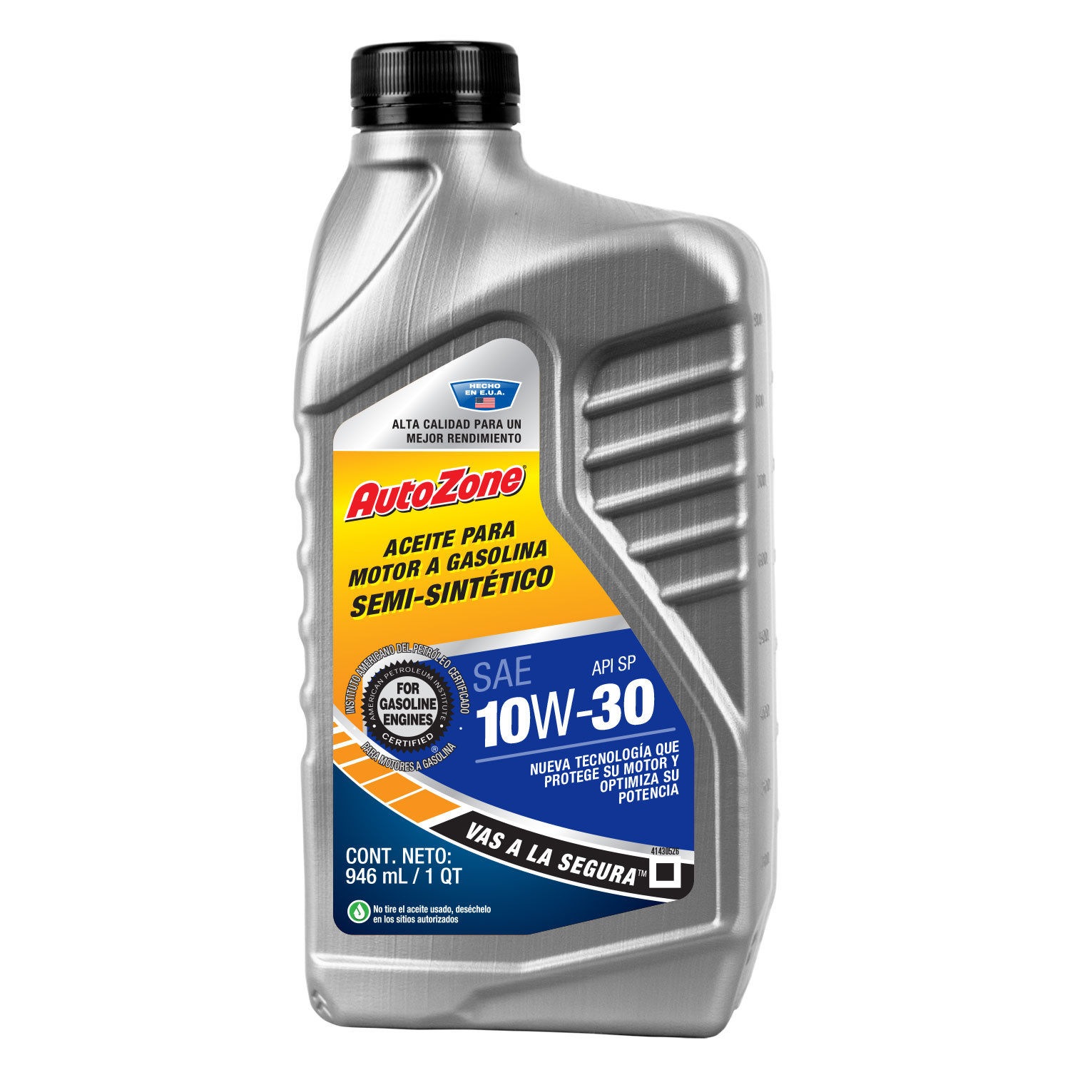 AutoZone Semi Sintetico 10W30 Aceite de Motor 1 Cuarto
